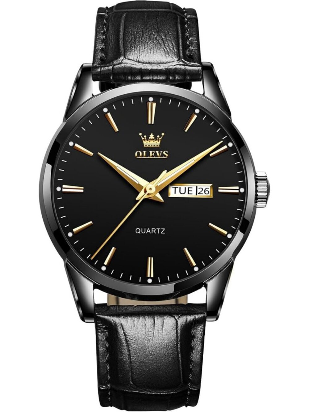 Stylish Men's Casual Leather Watch - Waterproof, Luminous, Easy Read Analog
